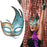 Masquerade Mask with Strap Fancy Dress Half Face Mask for Men Festival Party Blue