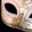 Masquerade Mask with Strap Fancy Dress Half Face Mask for Men Festival Party White