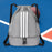 Drawstring Backpack Adjustable Shoulder Straps for Women Men String Swim Bag Gray