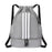 Drawstring Backpack Adjustable Shoulder Straps for Women Men String Swim Bag Gray