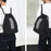 Drawstring Backpack Adjustable Shoulder Straps for Women Men String Swim Bag Black