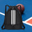 Drawstring Backpack Adjustable Shoulder Straps for Women Men String Swim Bag Black