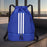 Drawstring Backpack Adjustable Shoulder Straps for Women Men String Swim Bag Blue