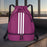 Drawstring Backpack Adjustable Shoulder Straps for Women Men String Swim Bag Violet