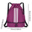 Drawstring Backpack Adjustable Shoulder Straps for Women Men String Swim Bag Violet