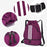 Drawstring Backpack Adjustable Shoulder Straps for Women Men String Swim Bag Violet