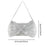 Women Evening Clutch Bag Female Underarm Bag for Weddings Commuting Birthday Silver