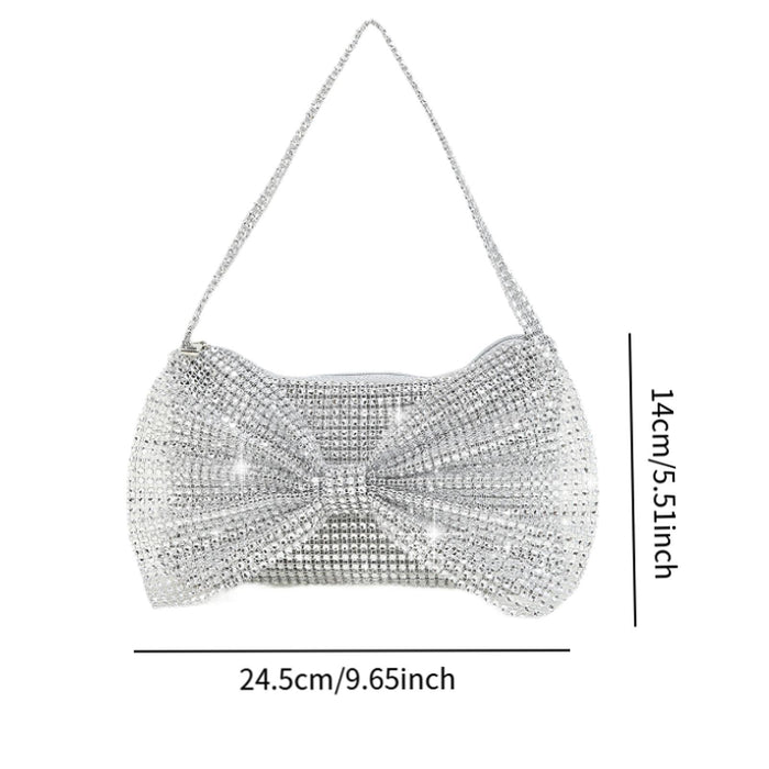 Women Evening Clutch Bag Female Underarm Bag for Weddings Commuting Birthday Silver