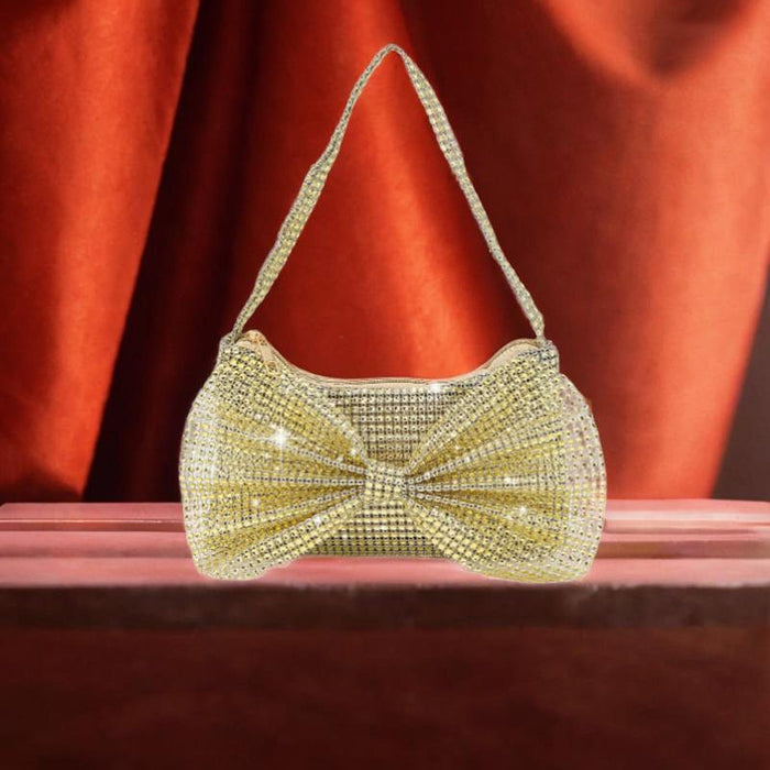 Women Evening Clutch Bag Female Underarm Bag for Weddings Commuting Birthday Gold