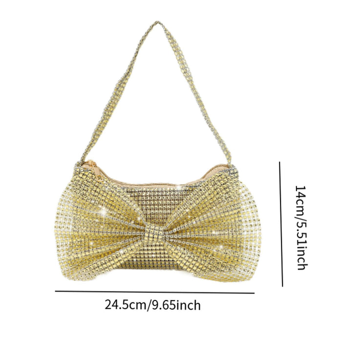 Women Evening Clutch Bag Female Underarm Bag for Weddings Commuting Birthday Gold