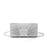 Bow Pleated Glitter Clutch Trendy Shoulder Chain Bag for Street Party Silver