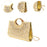 Ladies Clutch Purse Handbag Decoration Wedding Bag for Engagement Prom Women Gold