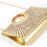 Ladies Clutch Purse Handbag Decoration Wedding Bag for Engagement Prom Women Gold