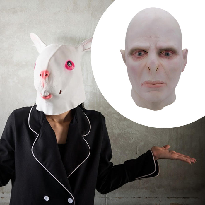 Voldemort Latex Mask Cosplay Halloween Face Mask for Festival Carnival Party