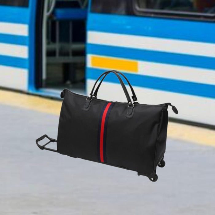 Rolling Duffel Bag Travel Bag for Camping Air or Car Travels Overnight Stays 50 cmx22 cmx35 cm