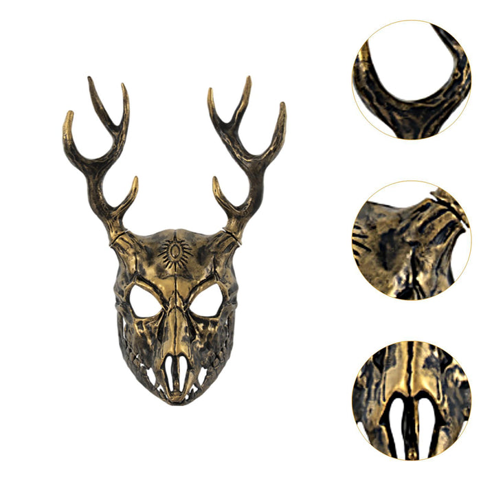 Halloween Mask Mask Creative Cosplay Costume for Adults Festival Party Bronze