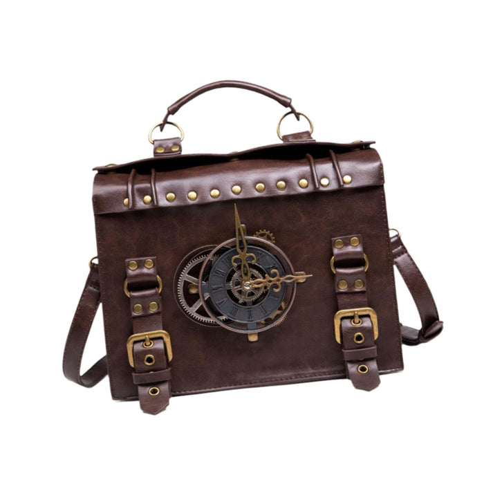 Steampunk Crossbody Bag Adjustable Strap Large Capacity Handbag Shoulder Bag