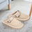 Suede Clogs Adjustable Strap Thick Soled Slip on Closed Toe AntiSlip Sandals 39