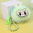 Cute Labubu Purse Creative Pocket Mini Wallet for Vacation Party Travel Round Green