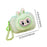 Cute Labubu Purse Creative Pocket Mini Wallet for Vacation Party Travel Square Green