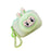 Cute Labubu Purse Creative Pocket Mini Wallet for Vacation Party Travel Square Green