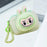 Cute Labubu Purse Creative Pocket Mini Wallet for Vacation Party Travel Square Green