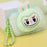 Cute Labubu Purse Creative Pocket Mini Wallet for Vacation Party Travel Square Green