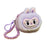 Cute Labubu Purse Creative Pocket Mini Wallet for Vacation Party Travel Round Purple