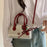 Womens Leather Crossbody Bag Stylish Casual Top Handle Bag for Travel Street