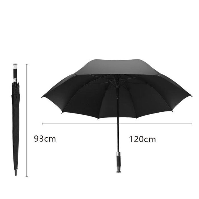 Rain Umbrella Large Lightweight Auto Open Umbrella for Traveling Beach Women Black