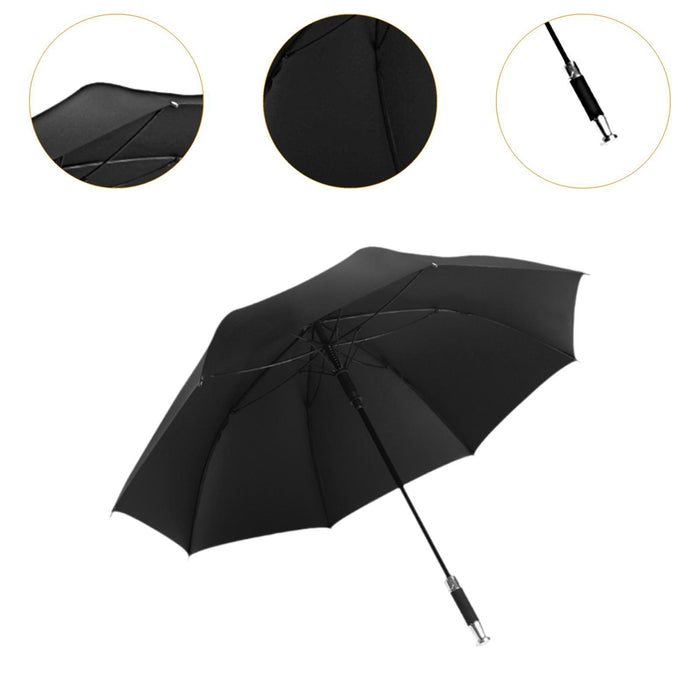 Rain Umbrella Large Lightweight Auto Open Umbrella for Traveling Beach Women Black