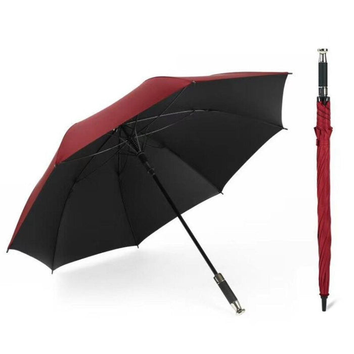 Rain Umbrella Large Lightweight Auto Open Umbrella for Traveling Beach Women Black