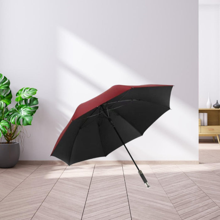 Rain Umbrella Large Lightweight Auto Open Umbrella for Traveling Beach Women Red