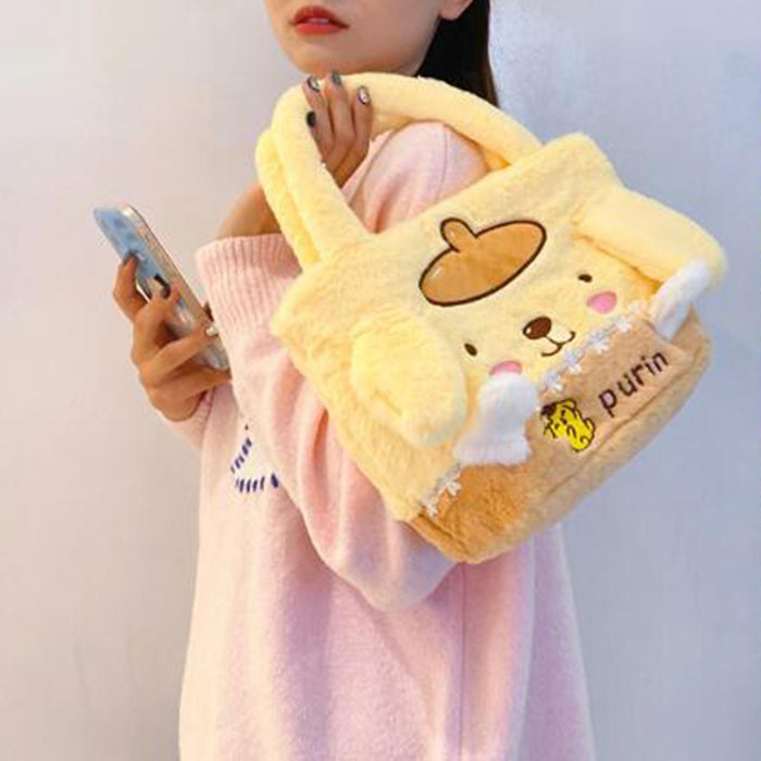 Women Tote Bag Fashionable Cute Stylish Travel Bag for Birthday Party Summer Pom Pom Purin