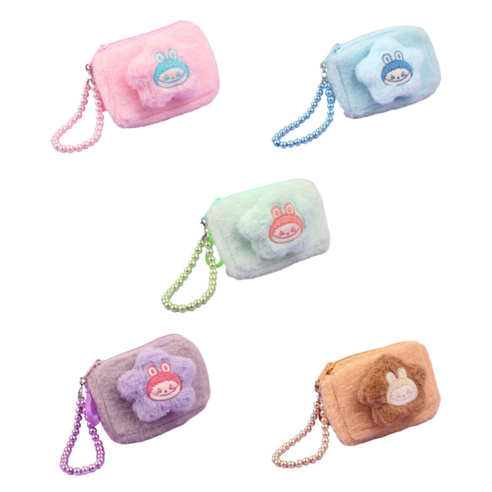 Cartoon Plush Purse Pendant Keychain for Gifts Party Favors Supplies Holiday Pink