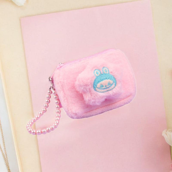 Cartoon Plush Purse Pendant Keychain for Gifts Party Favors Supplies Holiday Pink