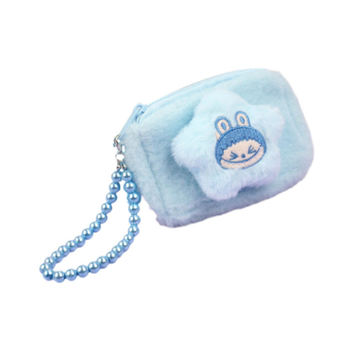 Cartoon Plush Purse Pendant Keychain for Gifts Party Favors Supplies Holiday Blue