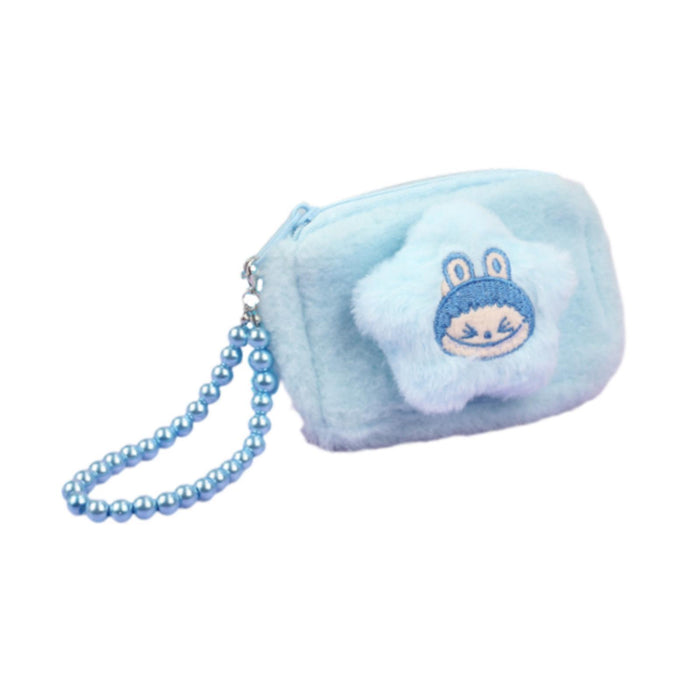 Cartoon Plush Purse Pendant Keychain for Gifts Party Favors Supplies Holiday Blue