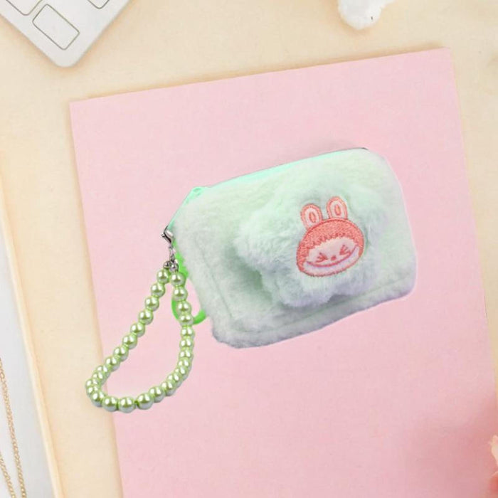 Cartoon Plush Purse Pendant Keychain for Gifts Party Favors Supplies Holiday Green