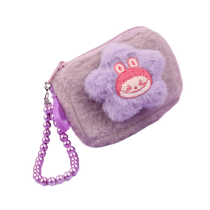 Cartoon Plush Purse Pendant Keychain for Gifts Party Favors Supplies Holiday Purple