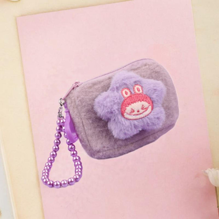 Cartoon Plush Purse Pendant Keychain for Gifts Party Favors Supplies Holiday Purple