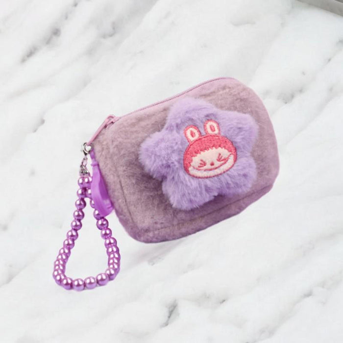 Cartoon Plush Purse Pendant Keychain for Gifts Party Favors Supplies Holiday Purple