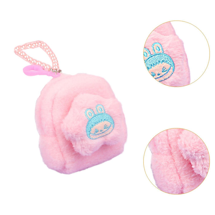 Cartoon Plush Purse Lightweight Girls Wallet for Dating Gifts Party Supplies Pink