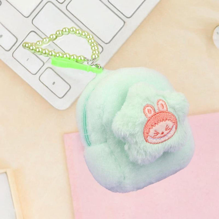 Cartoon Plush Purse Lightweight Girls Wallet for Dating Gifts Party Supplies Green