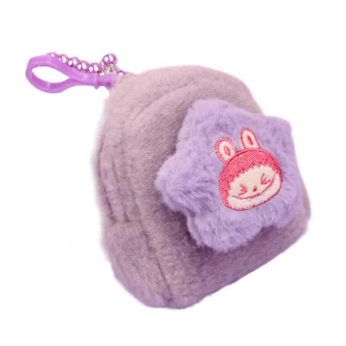 Cartoon Plush Purse Lightweight Girls Wallet for Dating Gifts Party Supplies Purple