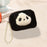 Panda Money Purse Organizer Small Mini Plush Wallet for Shopping Travel Square