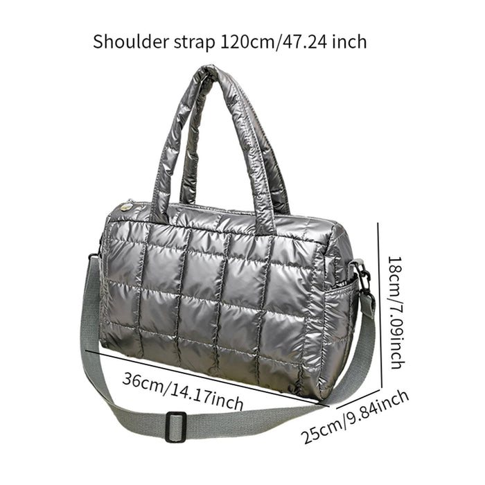 Women Shoulder Handbag Crossbody Bag for Street Business Trips Birthday Gift Gray