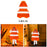 Traffic Cone Costume Festival Kids Halloween Costume for Children Girls Boys S to M