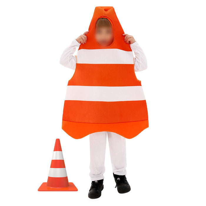 Traffic Cone Costume Festival Kids Halloween Costume for Children Girls Boys S to M