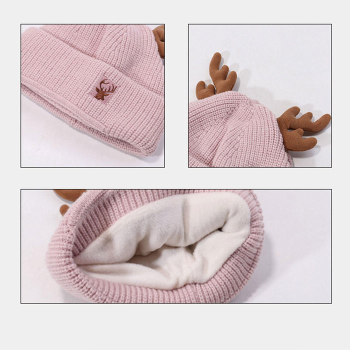 Winter Hat Headwear Neck Scarf Funny Knitted Hat for Women Men Birthday Gift Pink